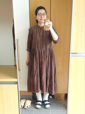 「IKKUNA（イクナ）のアイテム」を使った、IKUYOさん（レディース・170cm）の秋コーディネート