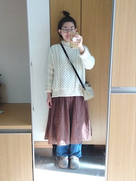 「IKKUNA（イクナ）のアイテム」を使った、IKUYOさん（レディース・170cm）の冬コーディネート