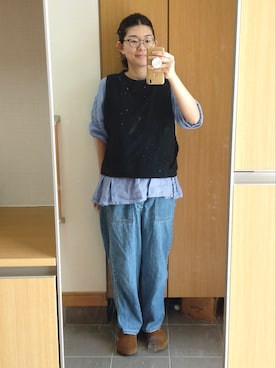 「IKKUNA（イクナ）のアイテム」を使った、IKUYOさん（レディース・170cm）の秋コーディネート