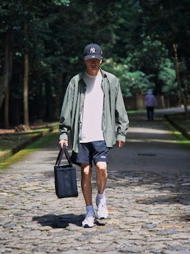 「ennoy」｜「アイテム（帽子）」を使った、Takayuki Shimazuさん（メンズ・172cm）の秋コーディネート