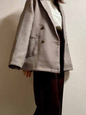 「FUN（ファン）のアイテム（ジャケット/アウター）」を使った、ana.さん（レディース・156cm）の秋コーディネート