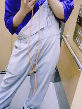 「アイテム（スマホケース/カバー、オレンジ系）」を使った、コ🐶さん（レディース・154cm）の夏コーディネート