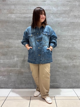 「LE TALON（ルタロン）のレザーモールドキルトモカシン（その他シューズ、ホワイト系）」を使った、Minamiさん（レディース・151cm）の冬コーディネート