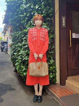 「HARUTA」｜「アイテム（ワンピース/ドレス）」を使った、mmminooooさん（レディース・160cm）の春コーディネート