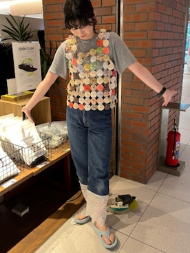 「アイテム（デジタル腕時計）」を使った、mmminooooさん（レディース・161cm）の秋コーディネート