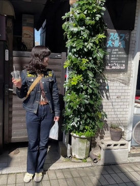 「黒髪」｜「アイテム（ジャケット/アウター）」を使った、mmminooooさん（レディース・160cm）の春コーディネート