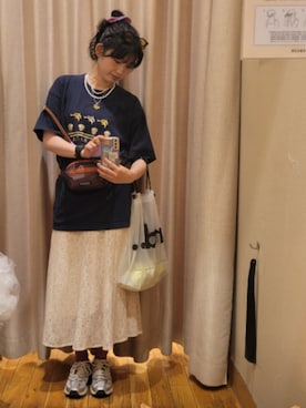 「アイテム（ボディバッグ/ウエストポーチ）」を使った、mmminooooさん（レディース・162cm）の夏コーディネート