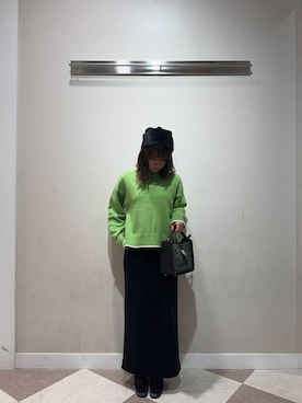 「SMELLY（スメリー）のシャギービーニー（ニットキャップ/ビーニー）」を使った、yumaさん（レディース・152cm）の秋コーディネート