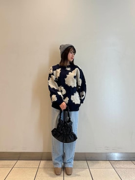 「ITEMS URBANRESEARCH（アイテムズ アーバンリサーチ）のアイテム（帽子）」を使った、yumaさん（レディース・152cm）の冬コーディネート