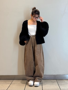 「アイテム（キャミソール）」を使った、yumaさん（レディース・152cm）の秋コーディネート