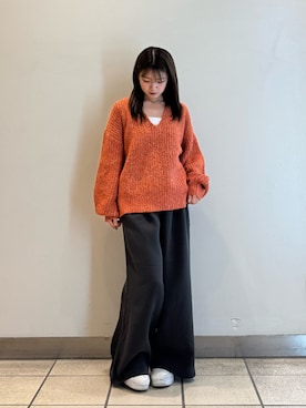 「アイテム（ネックレス）」を使った、yumaさん（レディース・152cm）の秋コーディネート