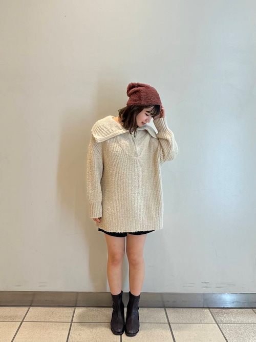 セール】ハーフジップラメニット（ニット/セーター）｜ITEMS