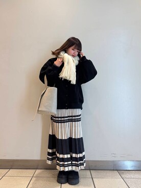 「アイテム（スタジャン）」を使った、yumaさん（レディース・152cm）の冬コーディネート