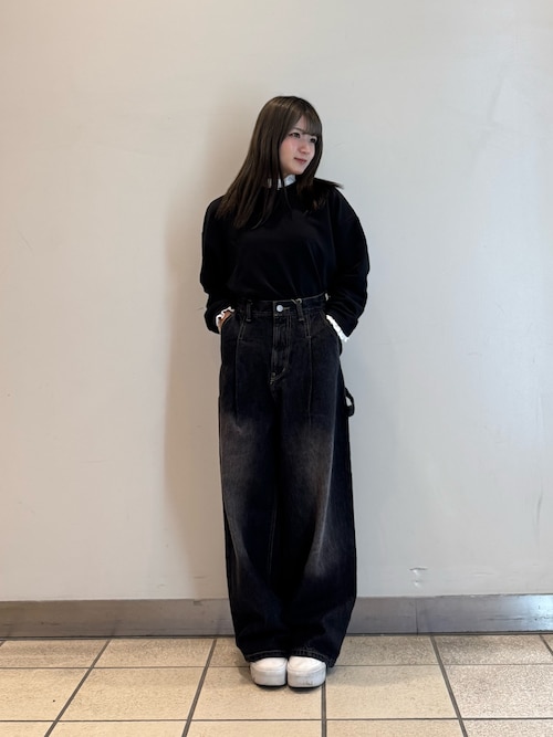 Acka フリル　ドッキング　スウェット フリルドッキングスウェット 裾フレア ペプラム 長袖 スウェット