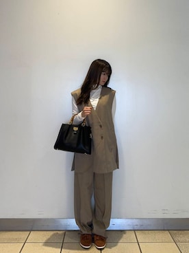 「アイテム（パンツドレス）」を使った、yumaさん（レディース・152cm）の秋コーディネート