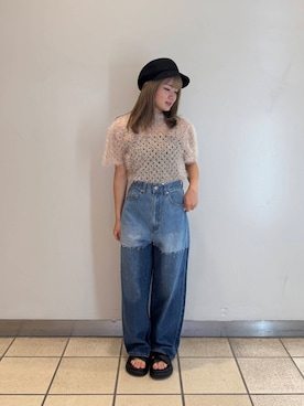 「アイテム（キャスケット）」を使った、yumaさん（レディース・152cm）の夏コーディネート