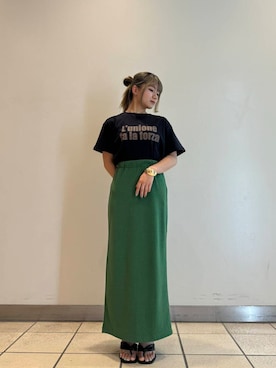 「アイテム（バングル/リストバンド）」を使った、yumaさん（レディース・152cm）の夏コーディネート