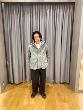 「FORK&SPOON（フォークアンドスプーン）のFORK&SPOON　フレンチドリルピグメントチノパンツ（その他パンツ）」を使った、ryotaur0さん（メンズ・162cm）の冬コーディネート