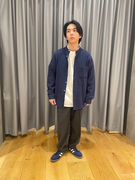 「URBAN RESEARCH DOORS（アーバンリサーチドアーズ）のウールブレンドネップワンタックパンツ（その他パンツ）」を使った、ryotaur0さん（メンズ・162cm）の秋コーディネート