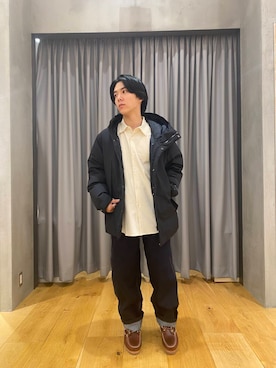 「+phenix（プラスフェニックス）のアイテム（ダウンジャケット/コート）」を使った、ryotaur0さん（メンズ・162cm）の秋コーディネート