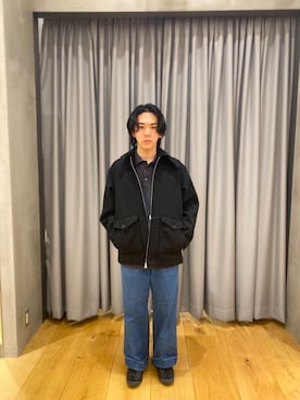 「ブルー」｜「アイテム（その他アウター）」を使った、ryotaur0さん（メンズ・162cm）の冬コーディネート