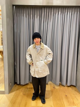 「FORK&SPOON（フォークアンドスプーン）のFORK&SPOON　フレンチドリルピグメントチノパンツ（その他パンツ）」を使った、ryotaur0さん（メンズ・162cm）の冬コーディネート