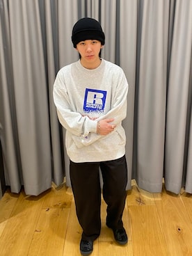 「FORK&SPOON（フォークアンドスプーン）のFORK&SPOON　フレンチドリルピグメントチノパンツ（その他パンツ）」を使った、ryotaur0さん（メンズ・162cm）の冬コーディネート