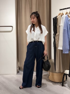 「アイテム（パンツ）」を使った、KAEDEさん（レディース・158cm・20代）の夏コーディネート