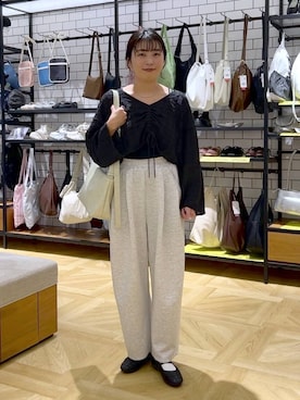 「アイテム（スウェットパンツ）」を使った、おとも.さん（レディース・155cm・30代）の春コーディネート