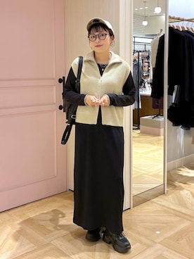 「LOWRYS FARM（ローリーズファーム）のアイテム（ワンピース）」を使った、おとも.さん（レディース・155cm）の秋コーディネート