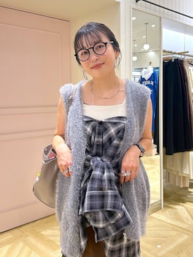 「アイテム（リング、ホワイト系）」を使った、おとも.さん（レディース・155cm）の秋コーディネート