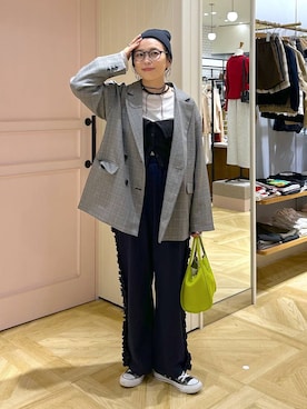 「アイテム（スウェットパンツ）」を使った、おとも.さん（レディース・155cm・30代）の秋コーディネート