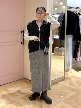 「LOWRYS FARM（ローリーズファーム）のアイテム（ブーツ）」を使った、おとも.さん（レディース・155cm）の秋コーディネート