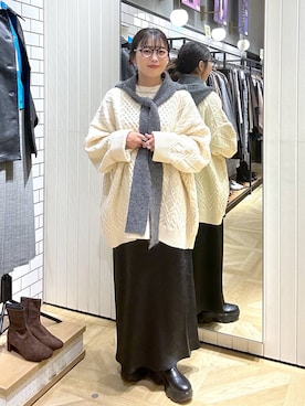 「アイテム（チョーカー）」を使った、おとも.さん（レディース・155cm・30代）の冬コーディネート