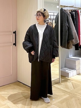 「アイテム（ピアス（両耳用））」を使った、おとも.さん（レディース・155cm・30代）の冬コーディネート