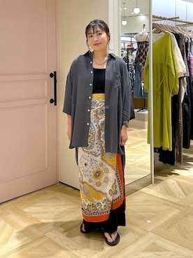 「アイテム（バンダナ/スカーフ）」を使った、おとも.さん（レディース・155cm・30代）の夏コーディネート
