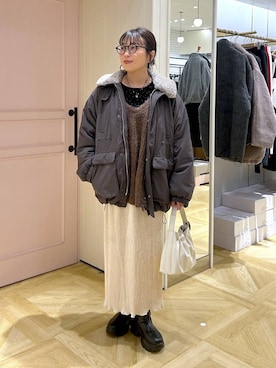 「アイテム（チョーカー）」を使った、おとも.さん（レディース・155cm）の冬コーディネート