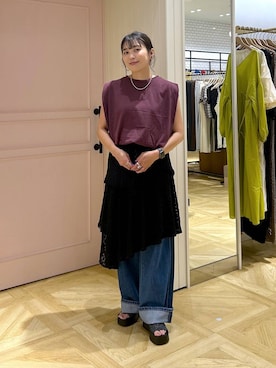 「アイテム（チョーカー）」を使った、おとも.さん（レディース・155cm・30代）の夏コーディネート