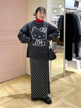 「アイテム（チョーカー）」を使った、おとも.さん（レディース・155cm）の冬コーディネート