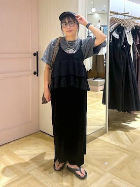 「アイテム（キャップ）」を使った、おとも.さん（レディース・155cm・30代）の夏コーディネート