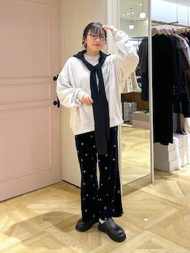 「アイテム（ピアス（両耳用））」を使った、おとも.さん（レディース・155cm）の冬コーディネート