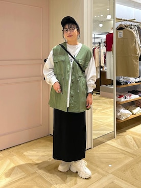 「アイテム（キャップ）」を使った、おとも.さん（レディース・155cm・30代）の秋コーディネート