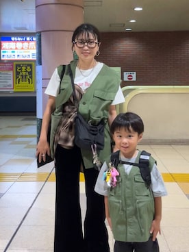 「アイテム（ベスト）」を使った、おとも.さん（レディース・155cm・30代）の夏コーディネート
