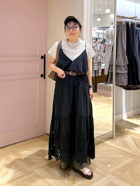 「アイテム（チョーカー）」を使った、おとも.さん（レディース・155cm）の春コーディネート