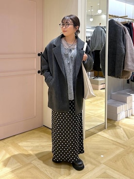 「アイテム（ピアス（両耳用））」を使った、おとも.さん（レディース・155cm・30代）の冬コーディネート