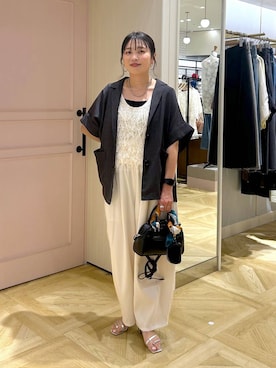「アイテム（財布/小物、グリーン系）」を使った、おとも.さん（レディース・155cm）の夏コーディネート