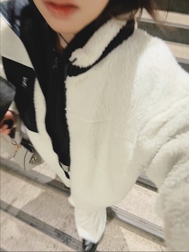 「WEGO（ウィゴー）のアイテム（ジャケット/アウター、ホワイト系）」を使った、ゆゆさん（レディース・152cm）の春コーディネート
