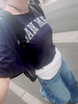 「GAP（ギャップ）のアイテム（トップス）」を使った、ゆゆさん（レディース・152cm）の夏コーディネート