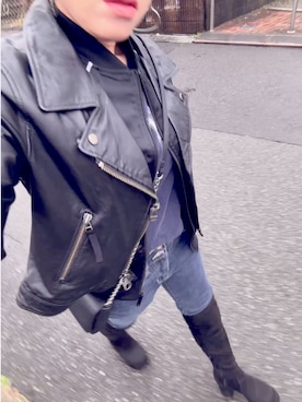 「adidas（アディダス）のアディカラー SST トラックトップ キッズ / トラックジャケット / アディダスオリジナルス adidas Originals（ジャージ、ブラック系）」を使った、ゆゆさん（レディース・152cm）の春コーディネート