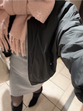 「アイテム（MA-1）」を使った、ゆゆさん（レディース・152cm）の冬コーディネート